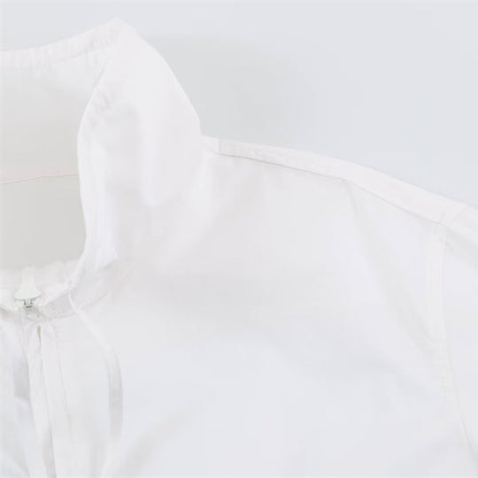 Damen Leichte taillierbare Windjacke mit Stehkragen, Tunnelzug und Ballonärmeln Nord Taschen