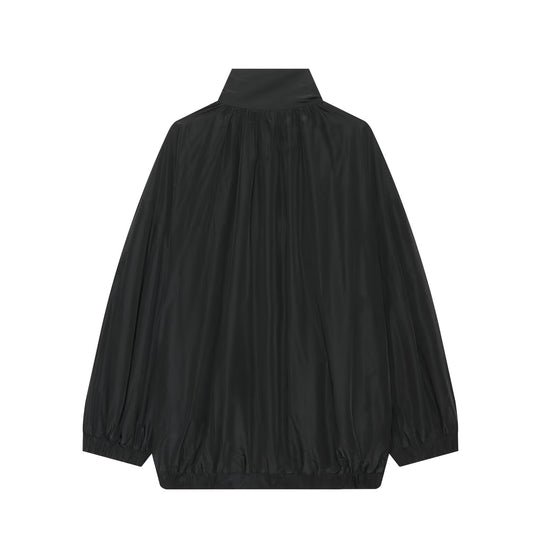 Damen Leichter Oversize Regenblouson mit hohem Funnelkragen, abgerundetem Saum und Ballonärmeln Nord Taschen