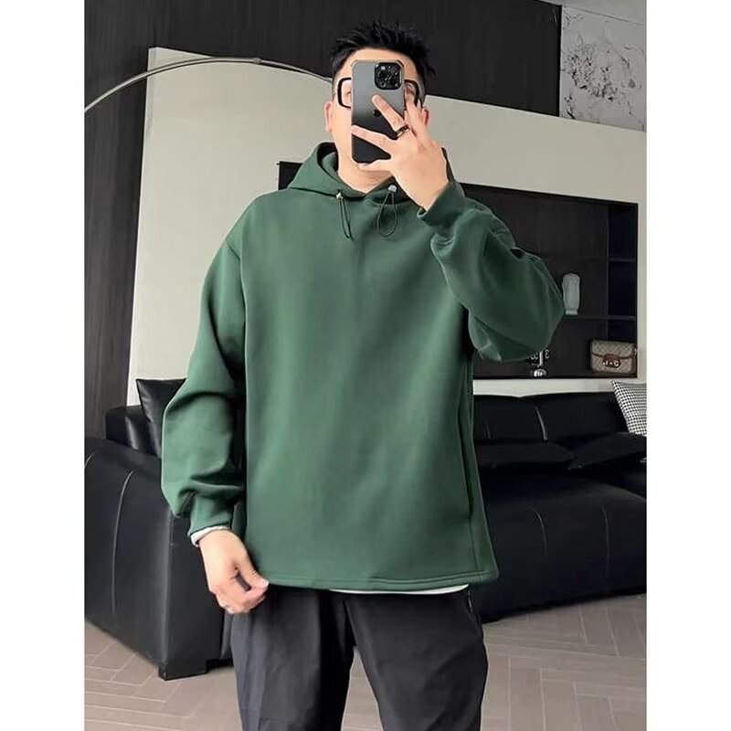 Herren Oversized Kapuzenpullover mit Dropped-Shoulder, schwerer Baumwollmischung und minimalistischer Silhouette Nord Taschen