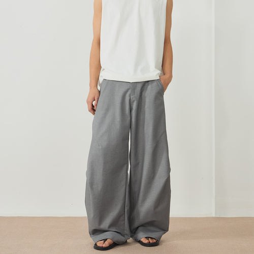 Herren Bodentiefe Oversize-Twillhose mit extra weitem Bein und cleanem Minimaldesign Nord Taschen