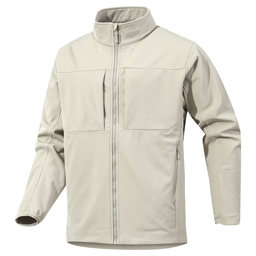 Herren Technische Softshelljacke mit Stehkragen und verdeckten Reißverschlusstaschen Nord Taschen