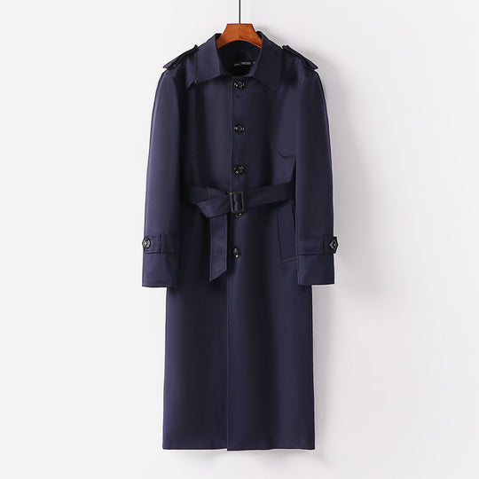 Damen Langer klassischer Trenchcoat mit Schulterpatten, Knopfverschluss und verstellbaren Manschetten Nord Taschen