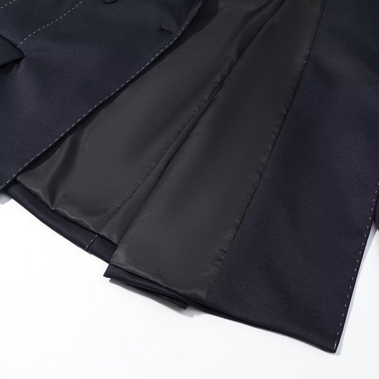 Damen Doppelreihiger Blazer mit dekorativen Ziernähten und Pattentaschen Nord Taschen