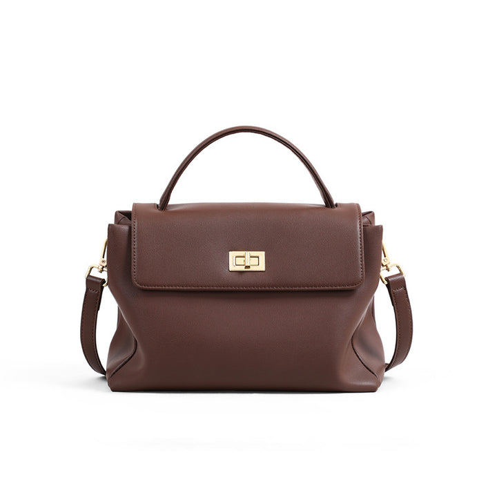 Damen Henkeltasche mit hochwertigem Kunstleder und elegantem Klappverschluss Nord Taschen