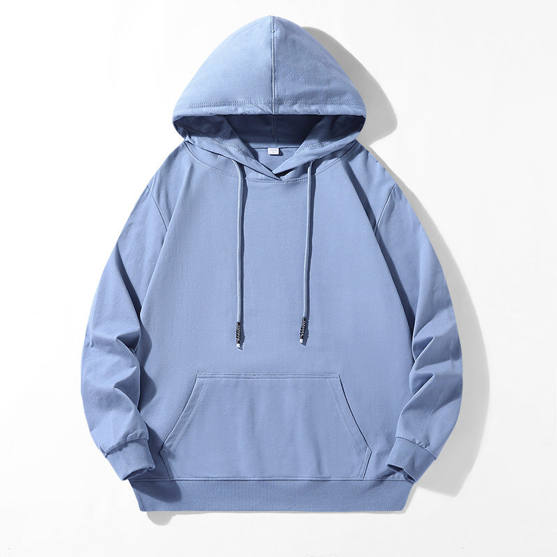 Unisex Locker geschnittener Kapuzenpullover aus Baumwollmix mit Kängurutasche und Kordelzug Nord Taschen