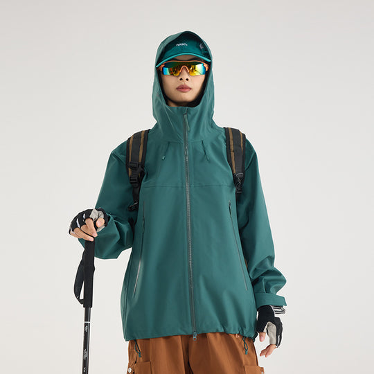 Herren Wasserdichte Softshell-Outdoorjacke mit verstellbarer Kapuze und atmungsaktiver Membran Nord Taschen