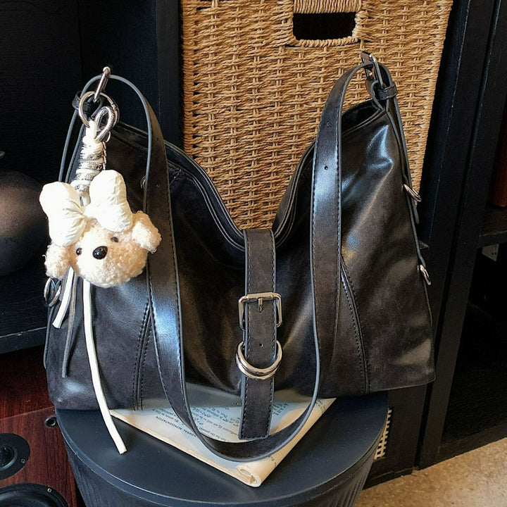 Damen Hobo-Tasche mit kuscheligem Tieranhänger Nord Taschen