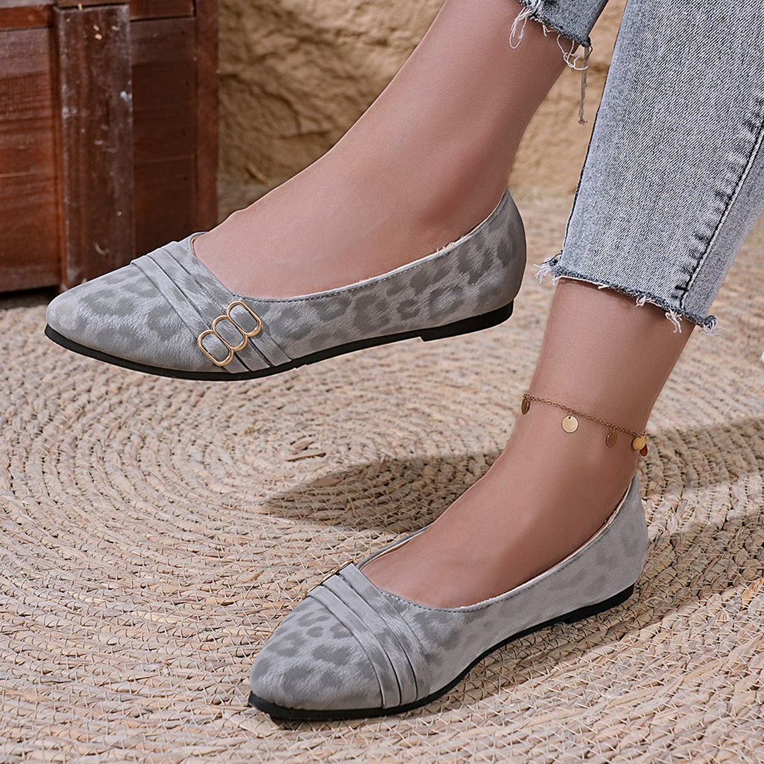 Damen Elegante und bequeme Ballerinas mit modischem Schleifenakzent und edlen Schnallen Nord Taschen