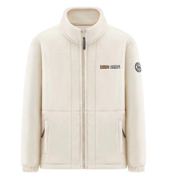 Herren Fleece-Outdoorjacke mit durchgehendem Reißverschluss, Stehkragen und Reißverschlusstaschen Nord Taschen