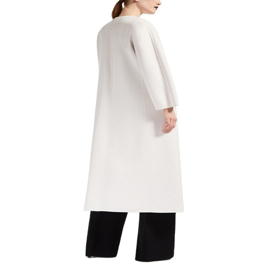 Damen Oversize-Mantel mit Rundhals und verdeckter Knopfleiste Nord Taschen
