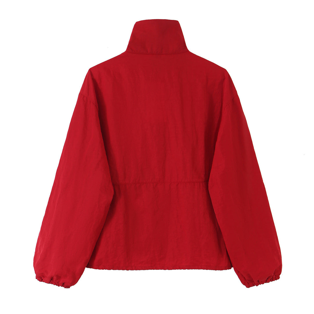 Damen Leichte wattierte Windjacke mit Stehkragen und Polka‑Dot‑Print Nord Taschen