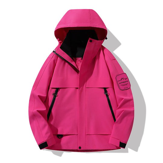 Herren multifunktionale Wasserfeste Softshell-Regenjacke mit abnehmbarer Fleece-Innenjacke Nord Taschen