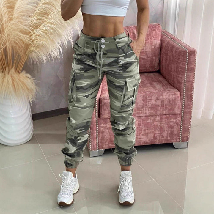 Damen Freizeithose mit Cargo-Taschen und elastischem Bund