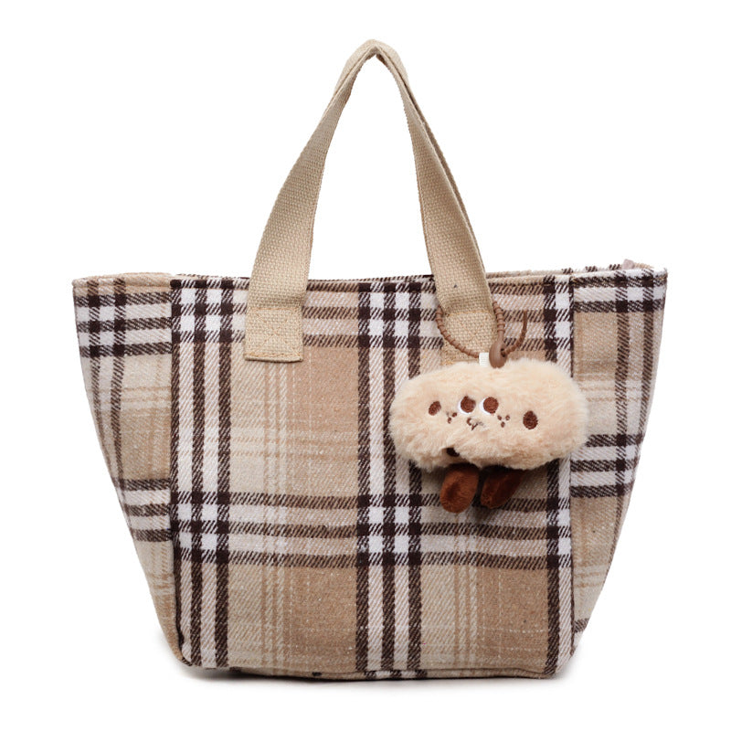 Damen Einkauftasche mit dezentem Karo-Design Nord Taschen