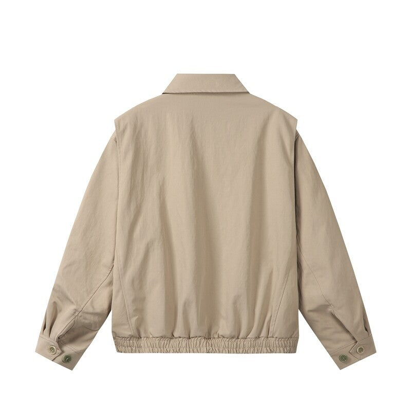 Unisex Leichte Oversize Übergangsjacke im Bomberstil mit Hemdkragen und elastischem Saum Nord Taschen