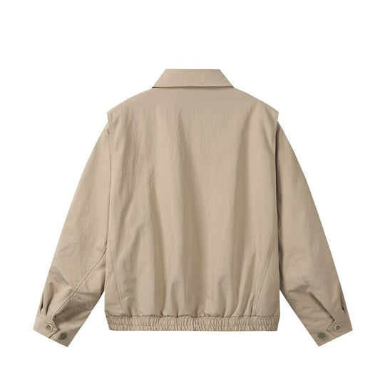 Unisex Leichte Oversize Übergangsjacke im Bomberstil mit Hemdkragen und elastischem Saum Nord Taschen