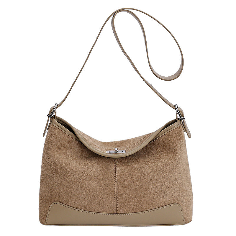 Damen Hobo-Tasche aus weichem Veloursleder mit eleganter Form Nord Taschen