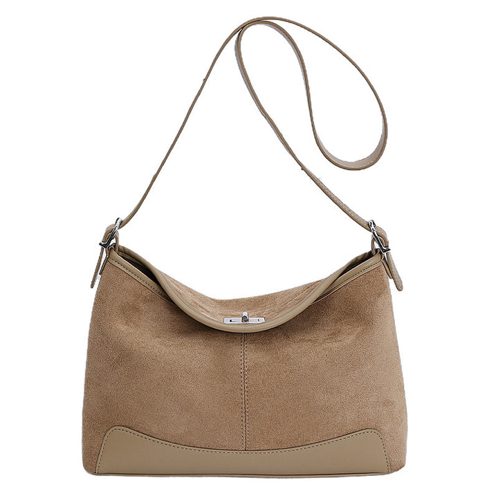Damen Hobo-Tasche aus weichem Veloursleder mit eleganter Form Nord Taschen