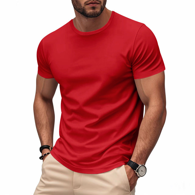 Herren nan leichtes Kurzarm-Funktionsshirt mit Rundhalsausschnitt schnelltrocknendem Stretchgew Nord Taschen und flachen Nähten