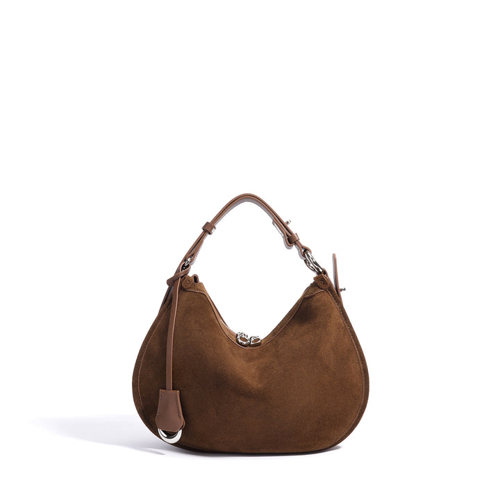 Damen handgefertigte Wildleder Hobo-Tasche mit verstellbarem Tragegurt Nord Taschen