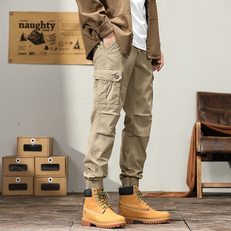 Herren Funktionale Cargo-Joggerhose im Urban-Workwear-Stil mit Kordelbund und Klapptaschen Nord Taschen