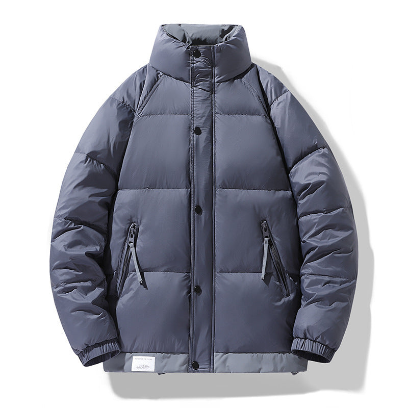 Herren Steppjacke mit hohem Kragen und winddichter, wasserabweisender Isolierung Nord Taschen