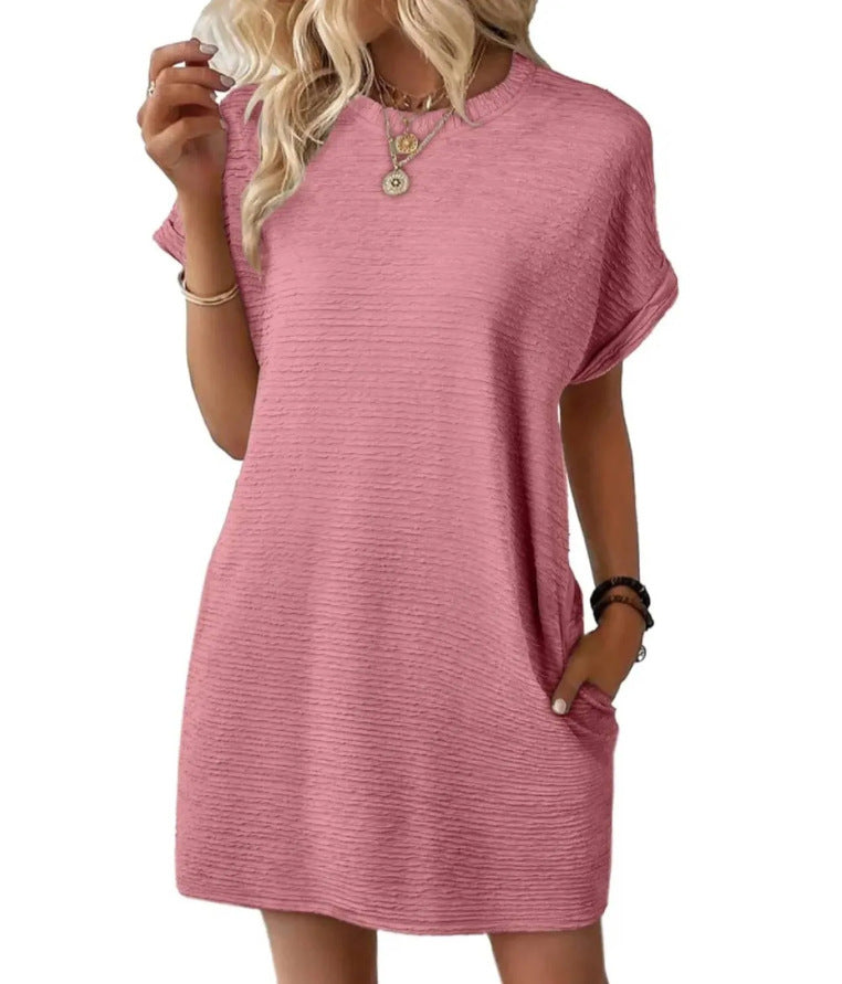 Damen Casual-Kleid mit lässigem Schnitt und praktischen Taschen