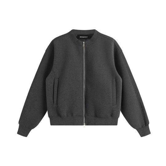 Unisex Oversize-Trainingsjacke im Boxy‑Schnitt mit kurzem Stehkragen und Zwei-Wege-Reißverschluss Nord Taschen