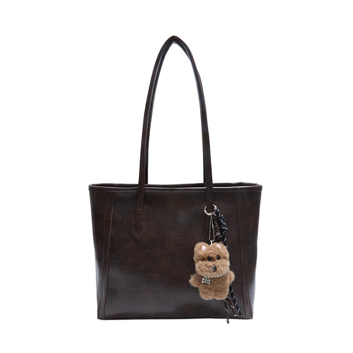 Damen elegante Shopper-Tasche mit verspieltem Anhänger Nord Taschen