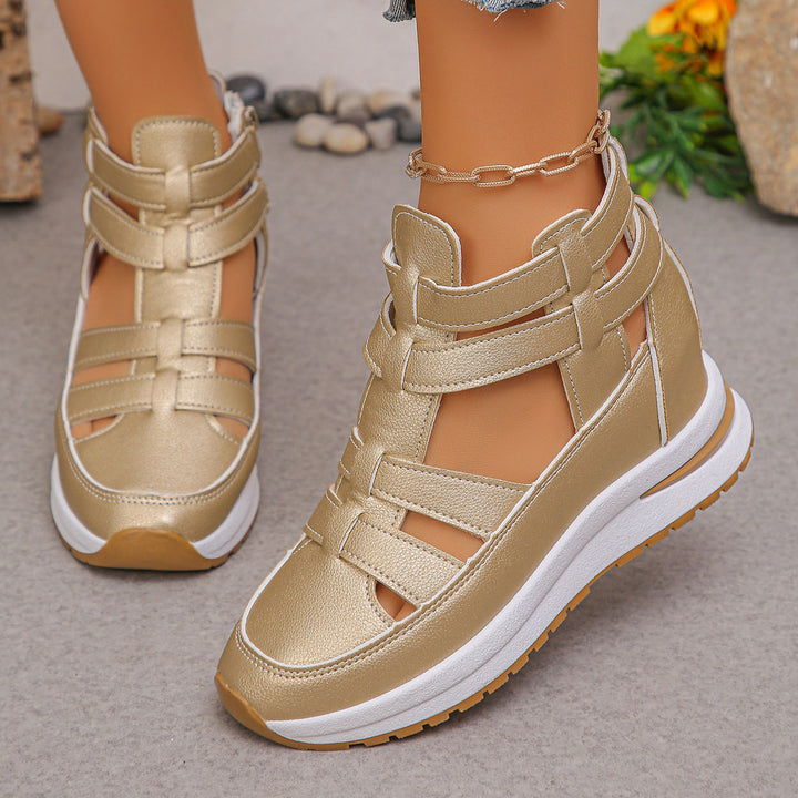 Damen sportive Sneaker-Sandalen mit atmungsaktiven Riemen und rutschfester Sohle