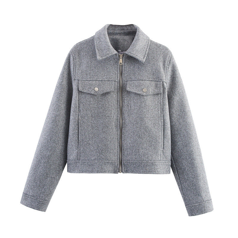 Damen Leichte wattierte Windjacke mit Stehkragen und Polka‑Dot‑Print Nord Taschen