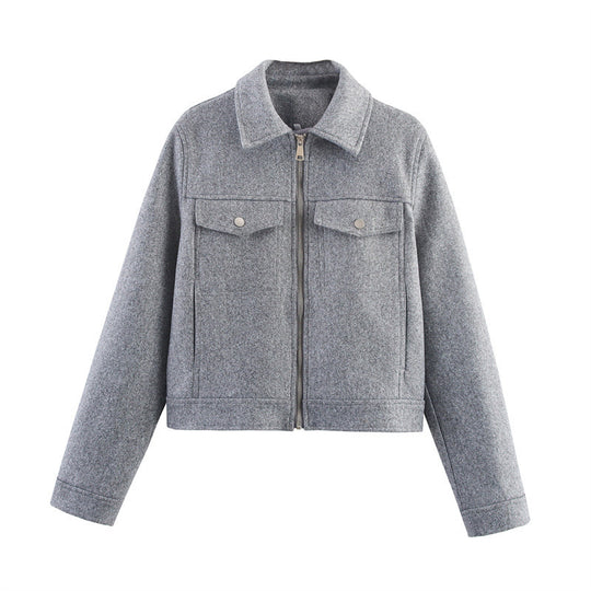 Damen Leichte wattierte Windjacke mit Stehkragen und Polka‑Dot‑Print Nord Taschen
