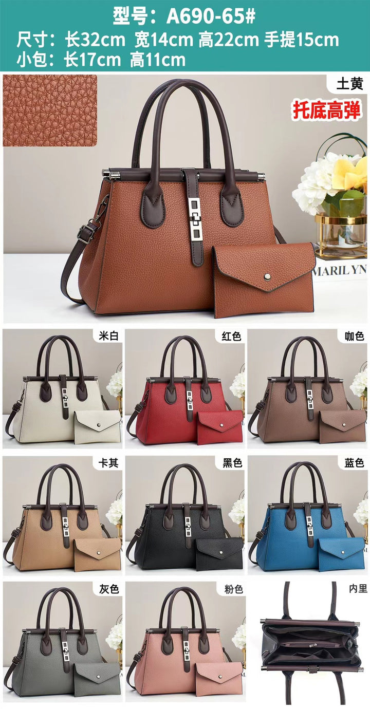 Damen elegante Handtasche mit abnehmbarem Kartenetui Nord Taschen