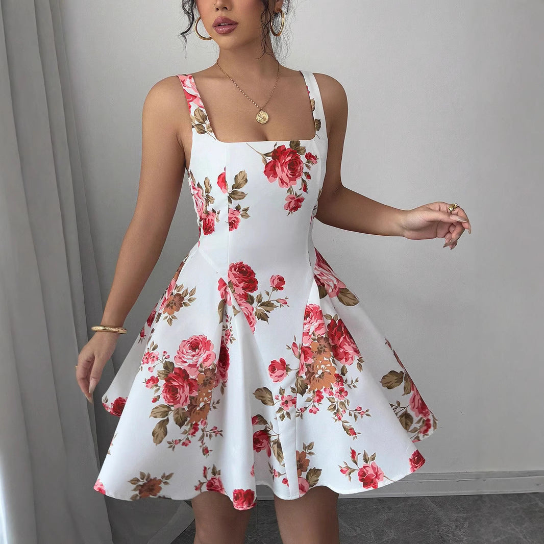Damen Sommerliches Fit-and-Flare Kleid mit Blumenmuster Nord Taschen