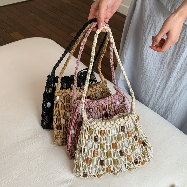 Damenhandtasche aus handgewebtem Naturmaterial mit einzigartigem Design Nord Taschen