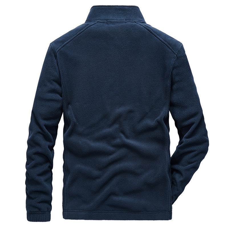 Herren Microfleece-Outdoorjacke mit Stehkragen, durchgehendem Reißverschluss und Ziptaschen Nord Taschen