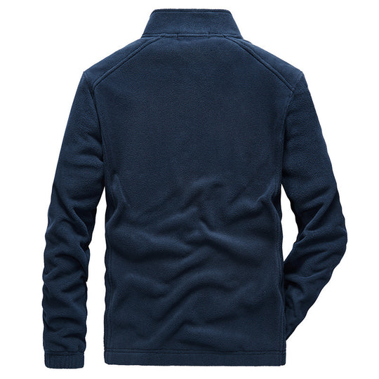 Herren Microfleece-Outdoorjacke mit Stehkragen, durchgehendem Reißverschluss und Ziptaschen Nord Taschen