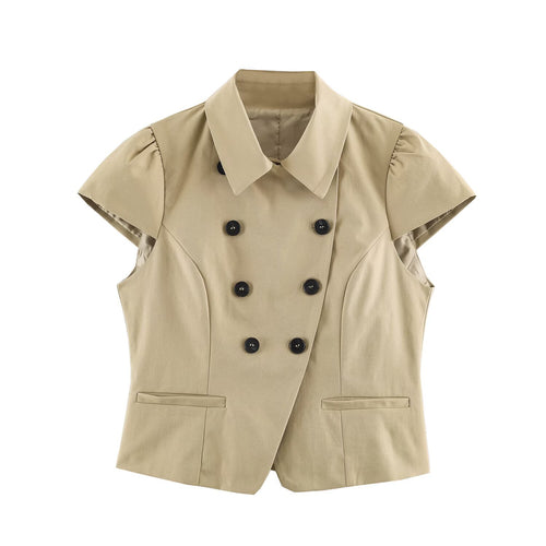 Damen Kurztaillierter Blouson mit hohem Funnelkragen und Tunnelzugtaillierung Nord Taschen