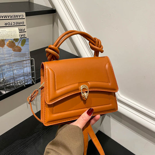 Damen elegante Umhängetasche mit geflochtenem Tragegriff und stilvollem Verschluss Nord Taschen