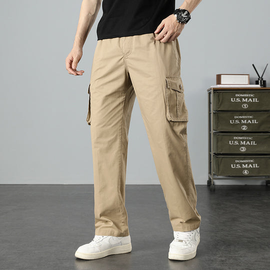 Herren Lässige Canvas-Cargohose mit großen Klappentaschen, Relaxed Fit & verstärkten Nähten Nord Taschen