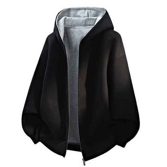 Unisex Oversize-Kapuzenpullover aus French-Terry mit Ballonärmeln und verlängertem Rückensaum Nord Taschen