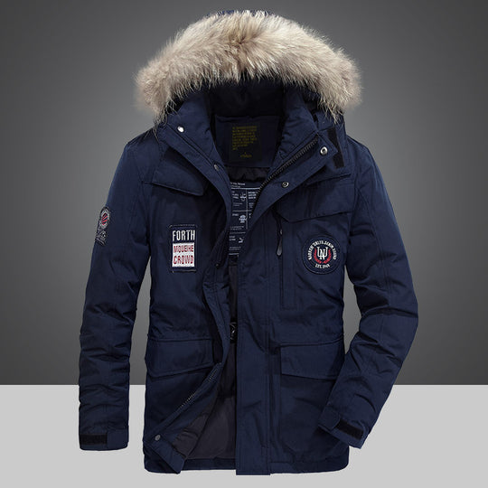 Herren Thermo-Parka mit Kapuze und Kunstfellbesatz, wasserabweisend und multifunktional Nord Taschen