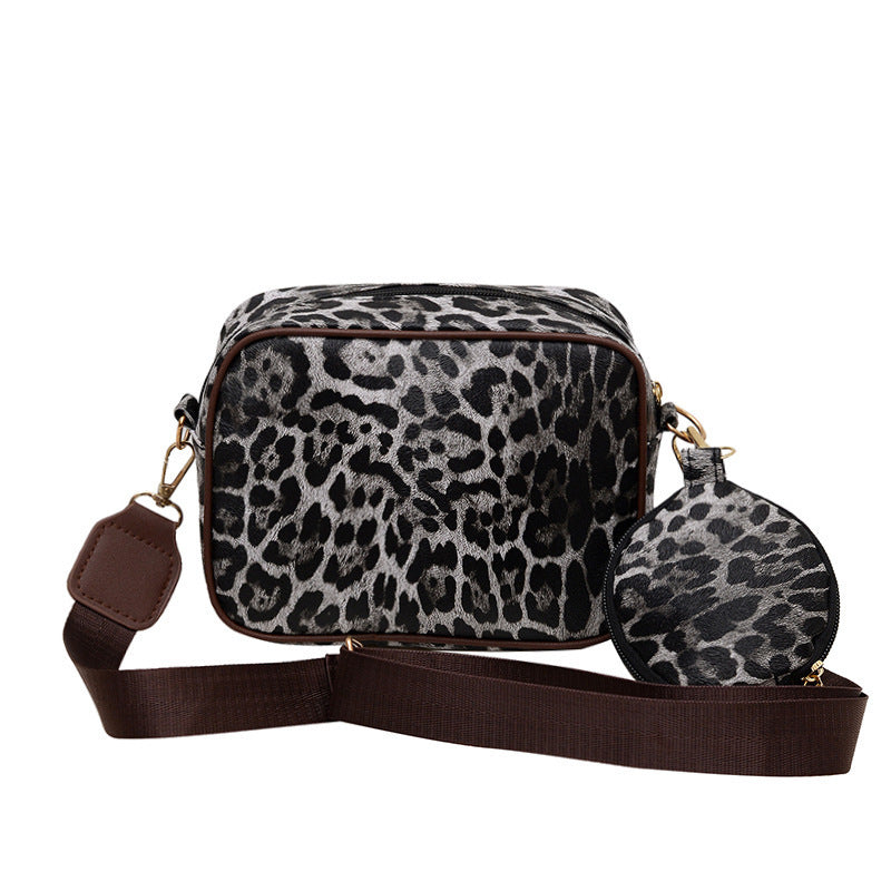 Damen Umhängetasche mit animalischem Muster und abnehmbarem Mini-Organizer Nord Taschen