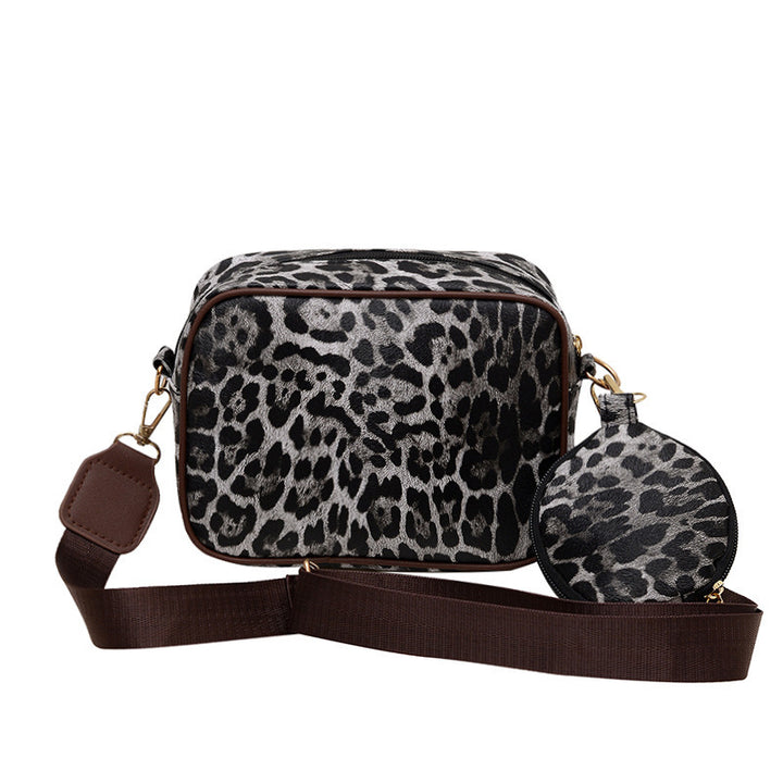 Damen Umhängetasche mit animalischem Muster und abnehmbarem Mini-Organizer Nord Taschen