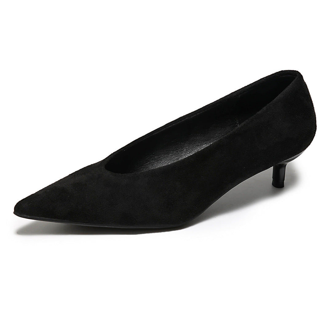 Damen Elegante Pumps aus hochwertigem Veloursleder mit geschmeidiger Form