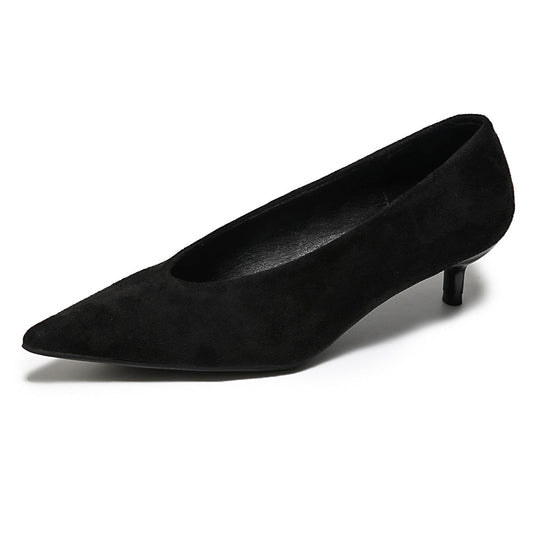 Damen Elegante Pumps aus hochwertigem Veloursleder mit geschmeidiger Form