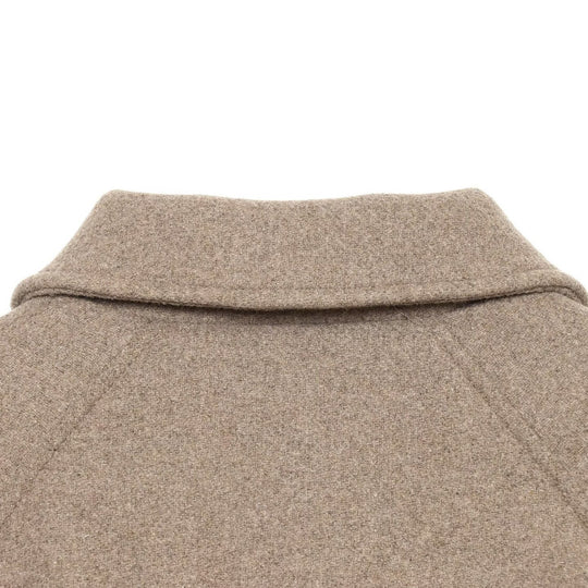 Damen Kurze Wollmix-Jacke mit Frontreißverschluss und Kordelzugsaum Nord Taschen