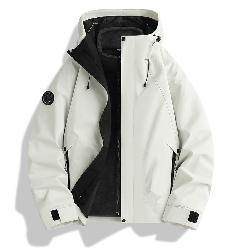 Herren wasserdichte Softshelljacke mit Kapuze und Fleece-Innenfutter Nord Taschen