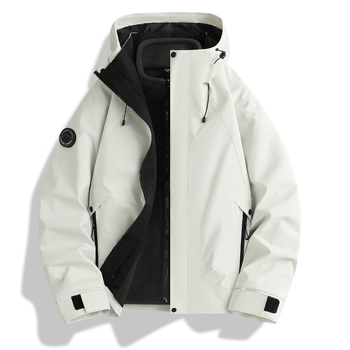 Herren wasserdichte Softshelljacke mit Kapuze und Fleece-Innenfutter Nord Taschen