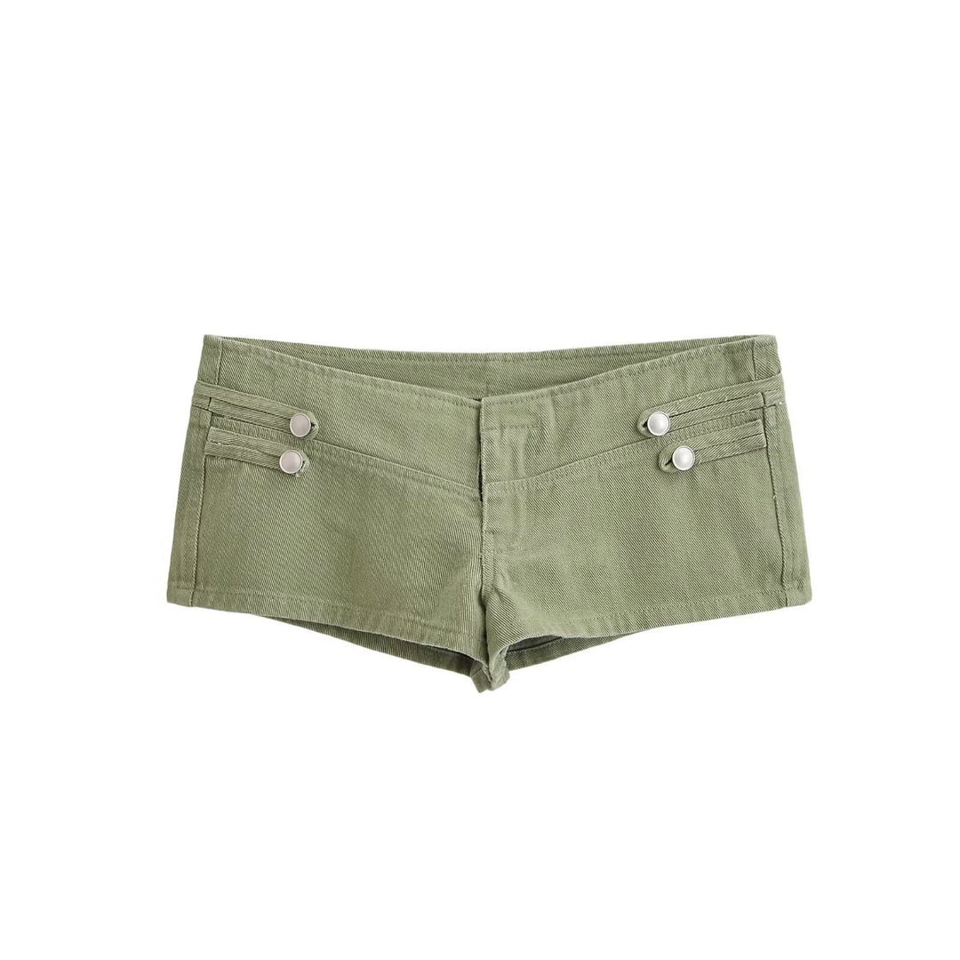 Damen Jeansjacke im Military-Stil mit Stehkragen und dekorativen Zierknopfleisten Nord Taschen